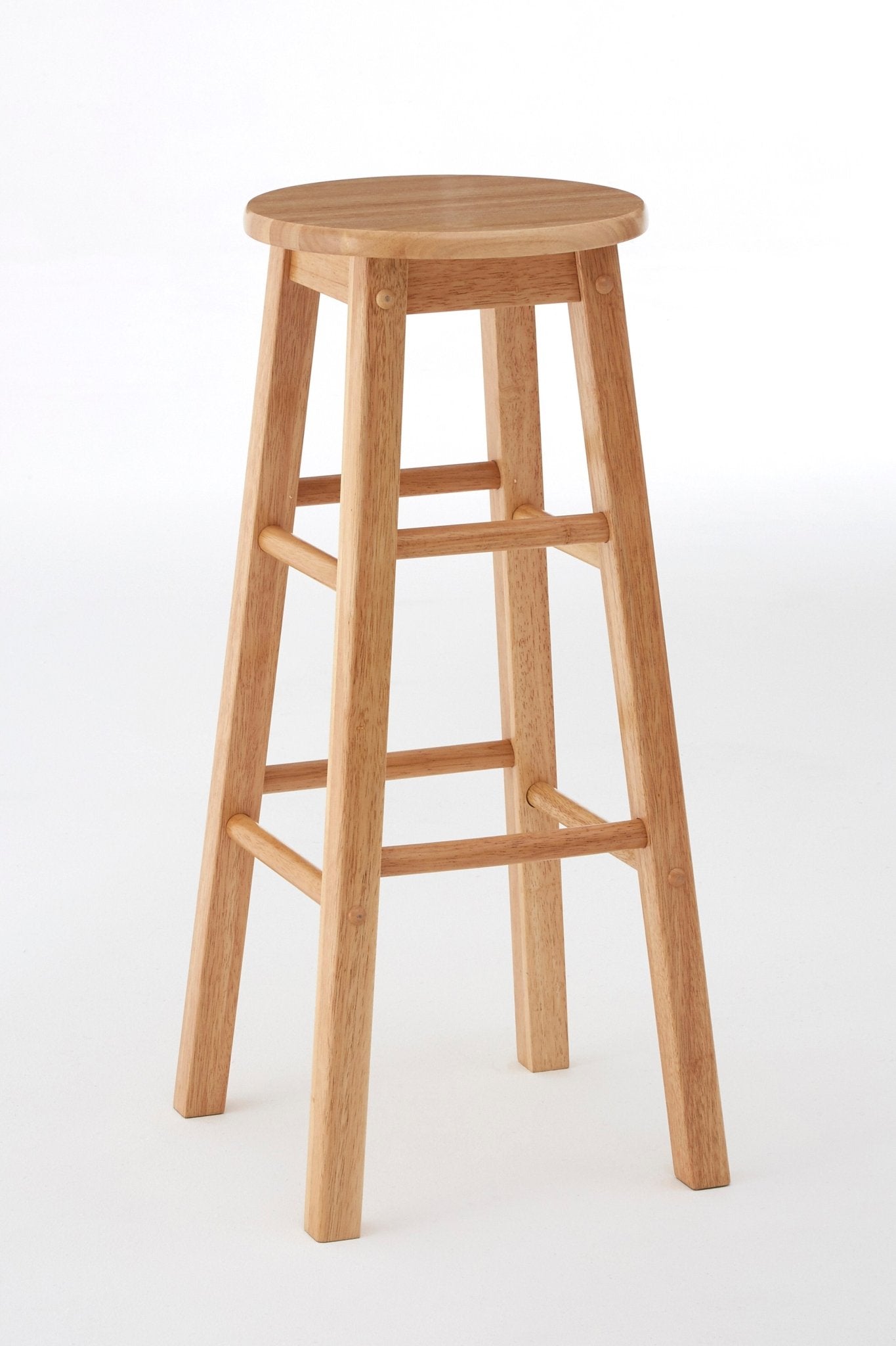 Njal Natural Wood Tall Bar Stool - Skandi London