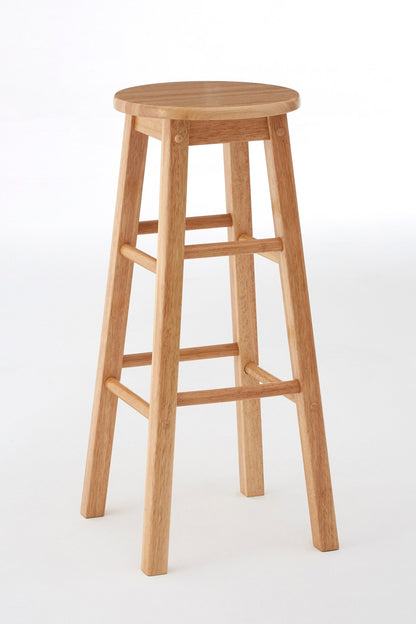 Njal Natural Wood Tall Bar Stool - Skandi London