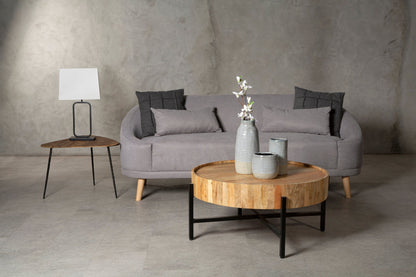 Fritha Grey Linen Sofa - Skandi London