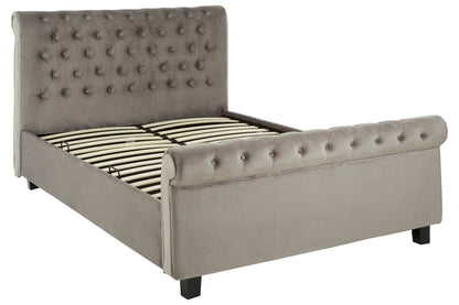 Lamont Steel Shade Kingsize Ottoman Bed - Skandi London