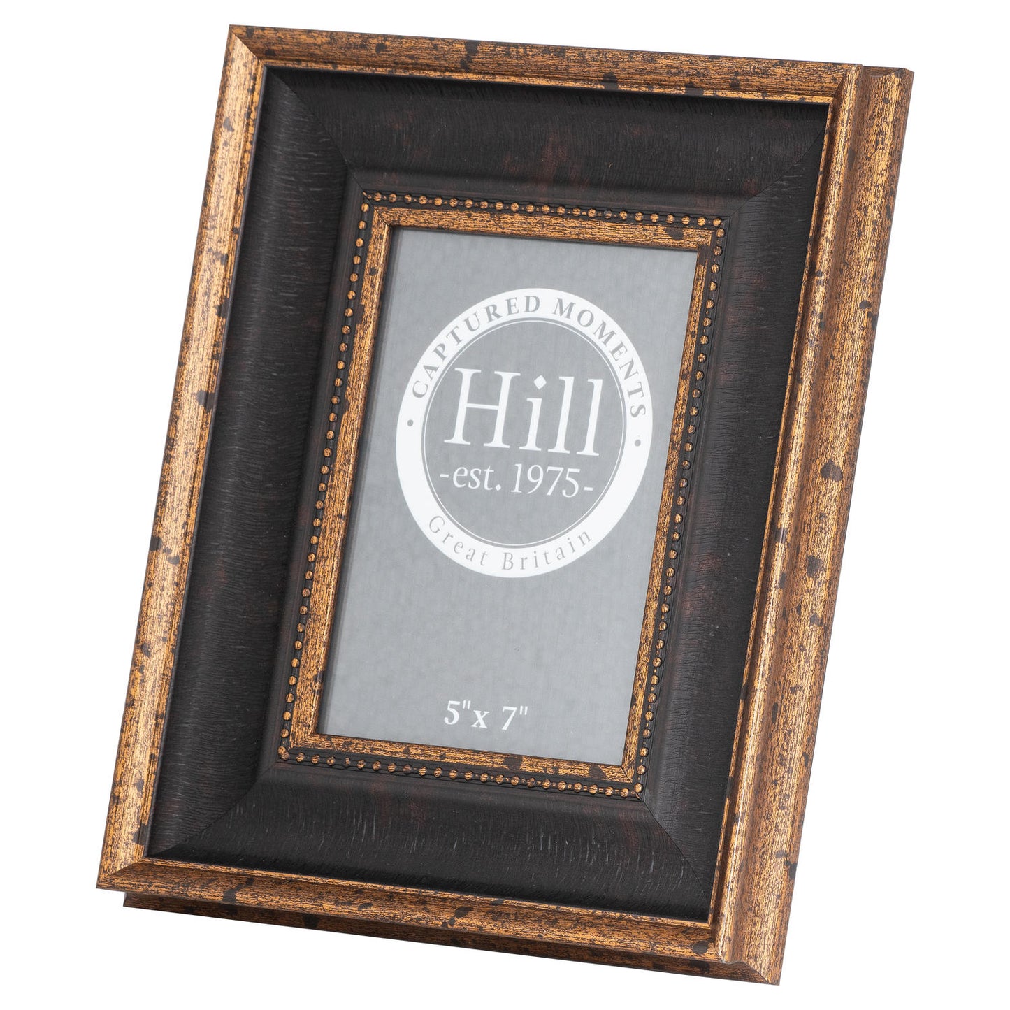 Skandi London Black And Antique Gold Beaded 5X7 Photo Frame