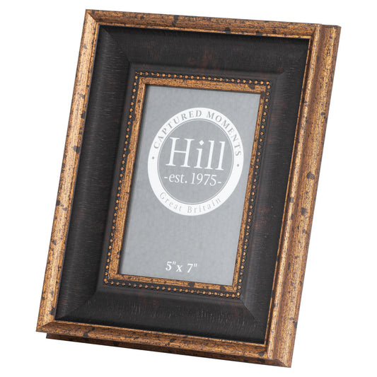 Skandi London Black And Antique Gold Beaded 5X7 Photo Frame