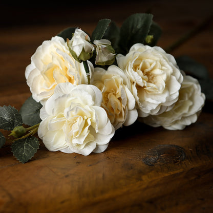Skandi London Soft White Cottage Rose Stem - Skandi London