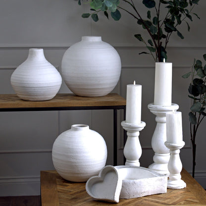 Skandi London Set Of Three Large Matt White Ceramic Dishes