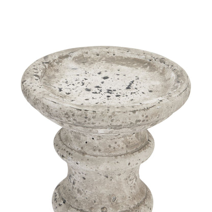 Skandi London Stone Ceramic Column Candle Holder - Skandi London