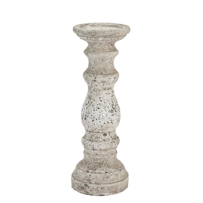 Skandi London Stone Ceramic Column Candle Holder - Skandi London