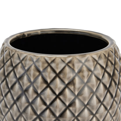 Loen Collection Grey Diamond Planter