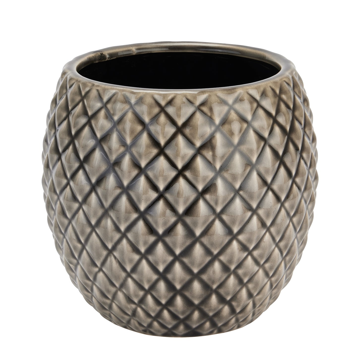 Loen Collection Grey Diamond Planter