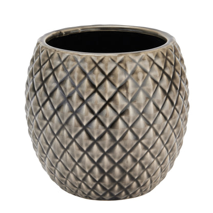 Loen Collection Grey Diamond Planter