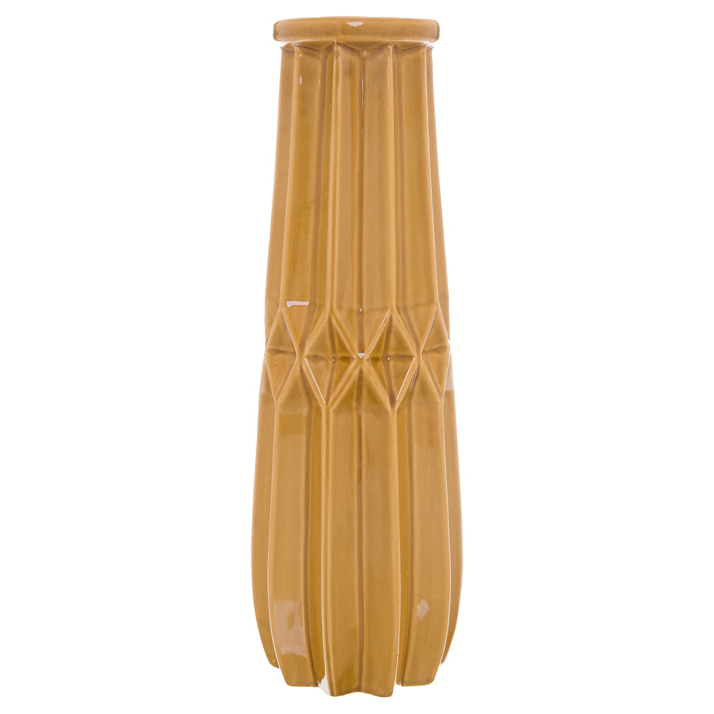 Loen Collection Tall Ochre Vase