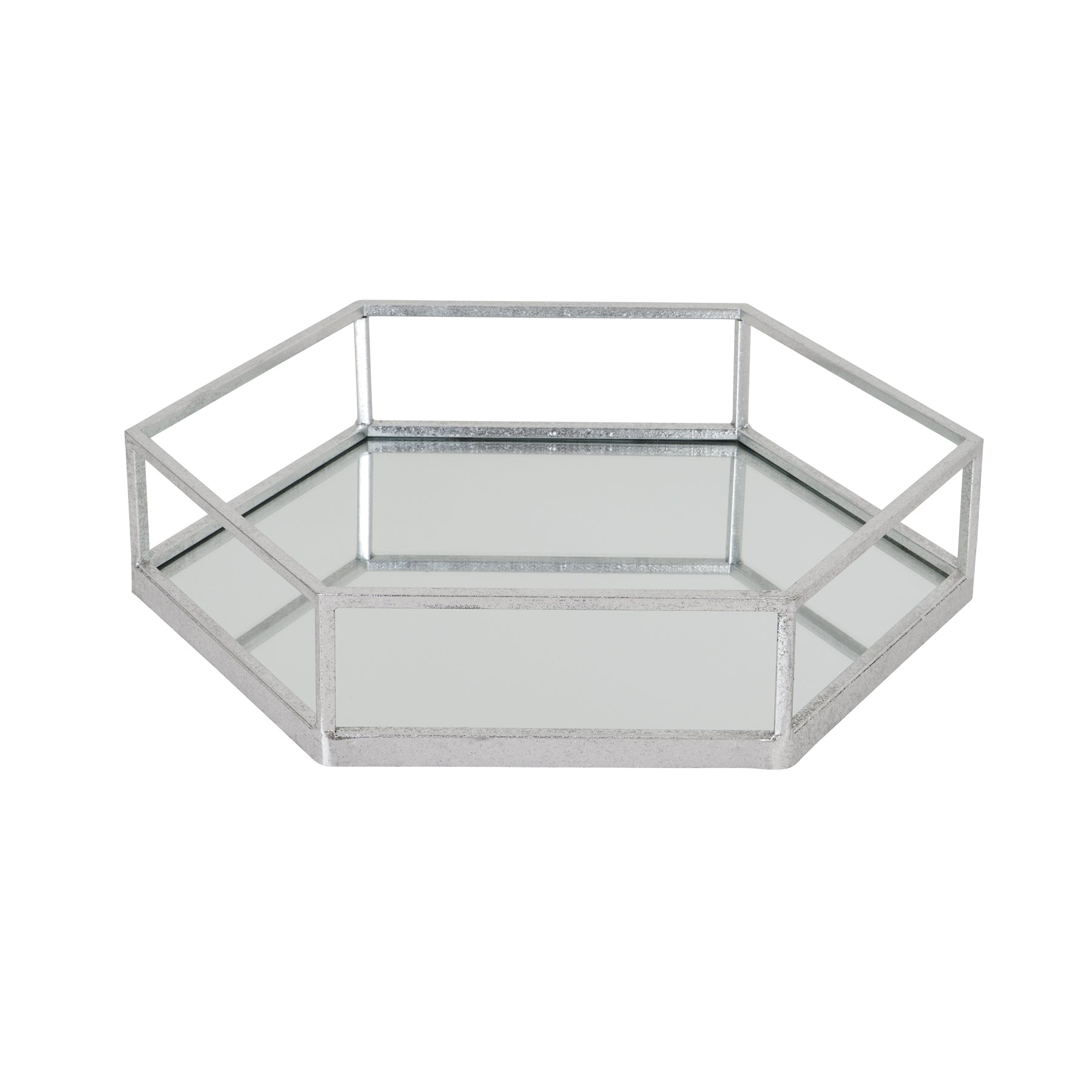 Silver Hexagon Set Of Two Trays - Skandi London