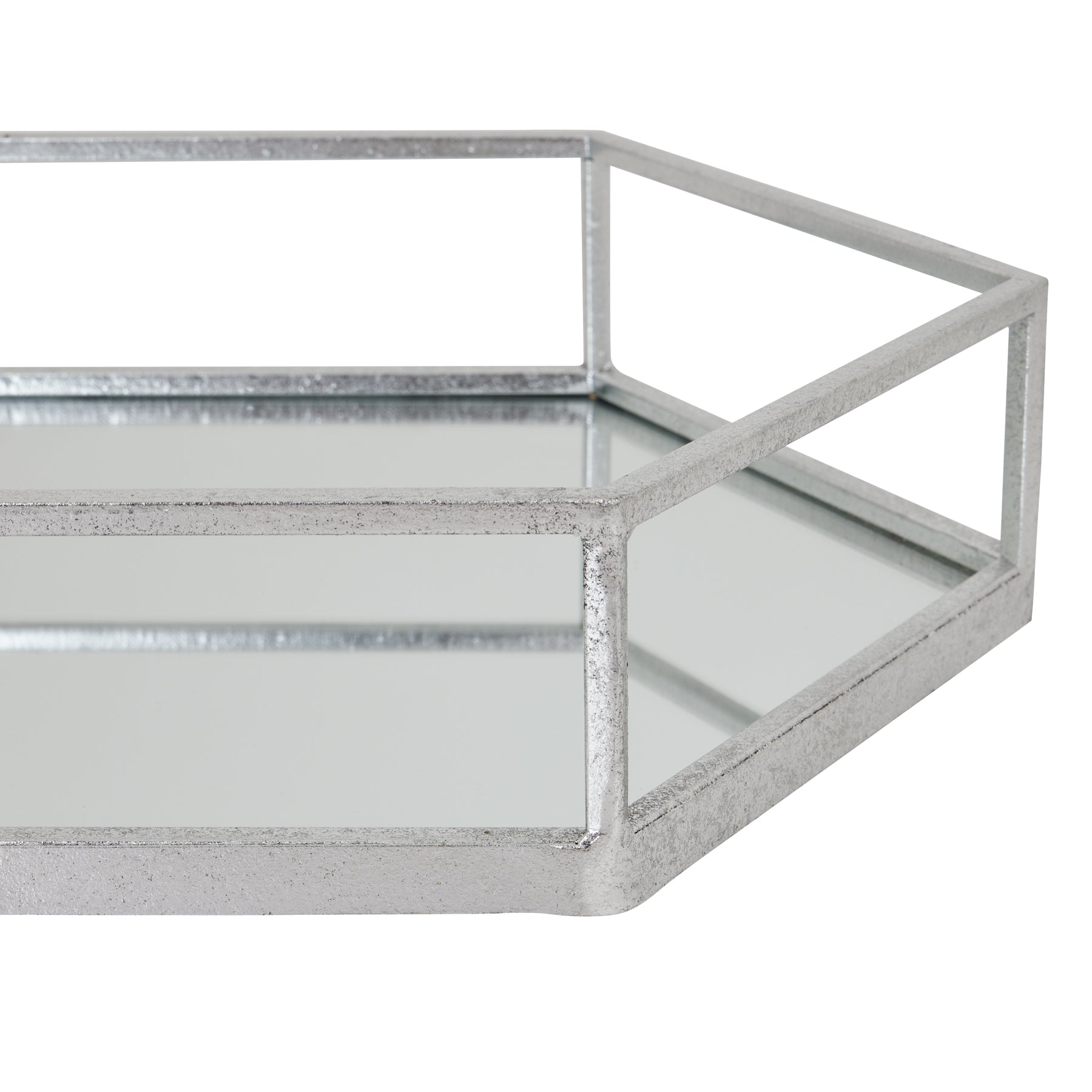 Silver Hexagon Set Of Two Trays - Skandi London