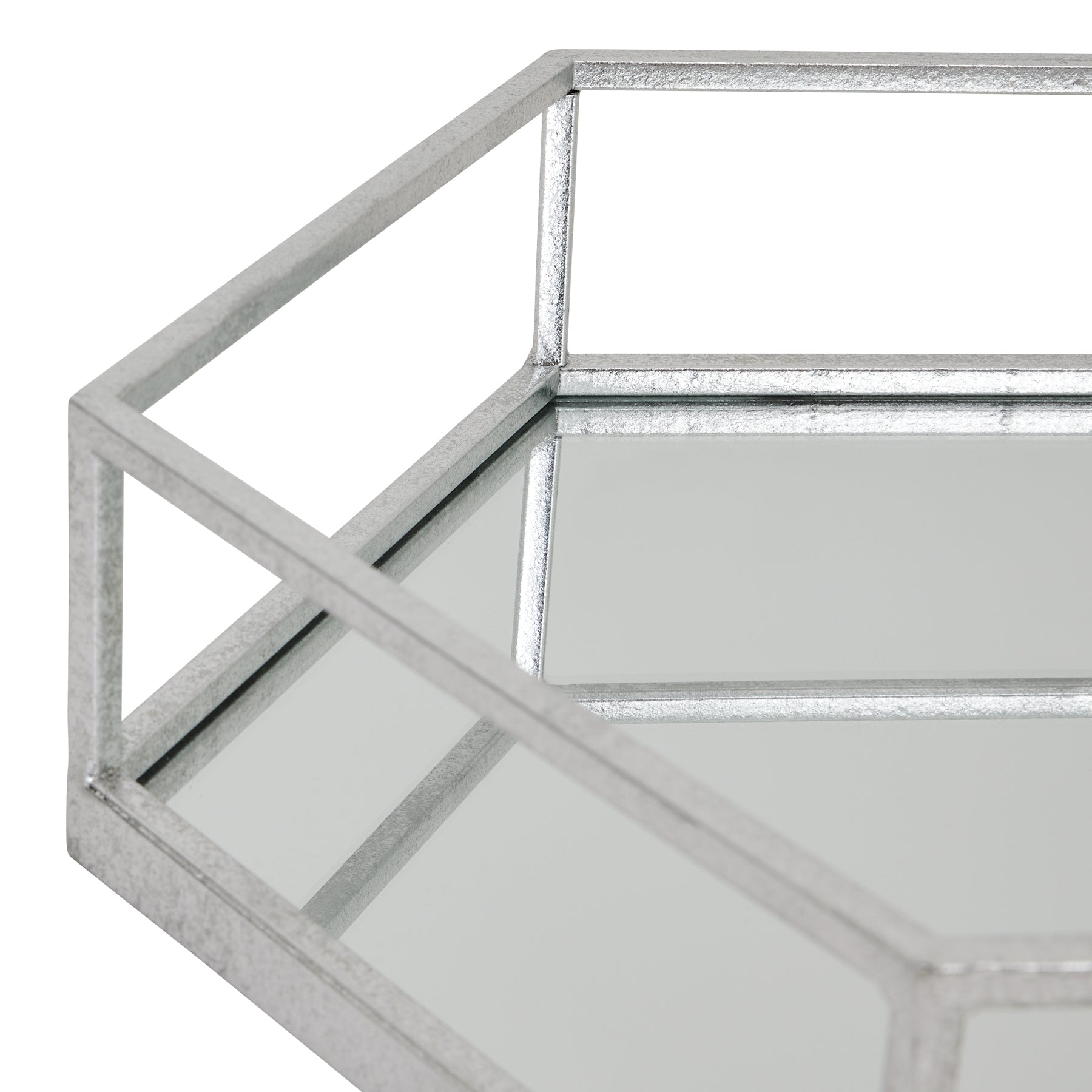 Silver Hexagon Set Of Two Trays - Skandi London