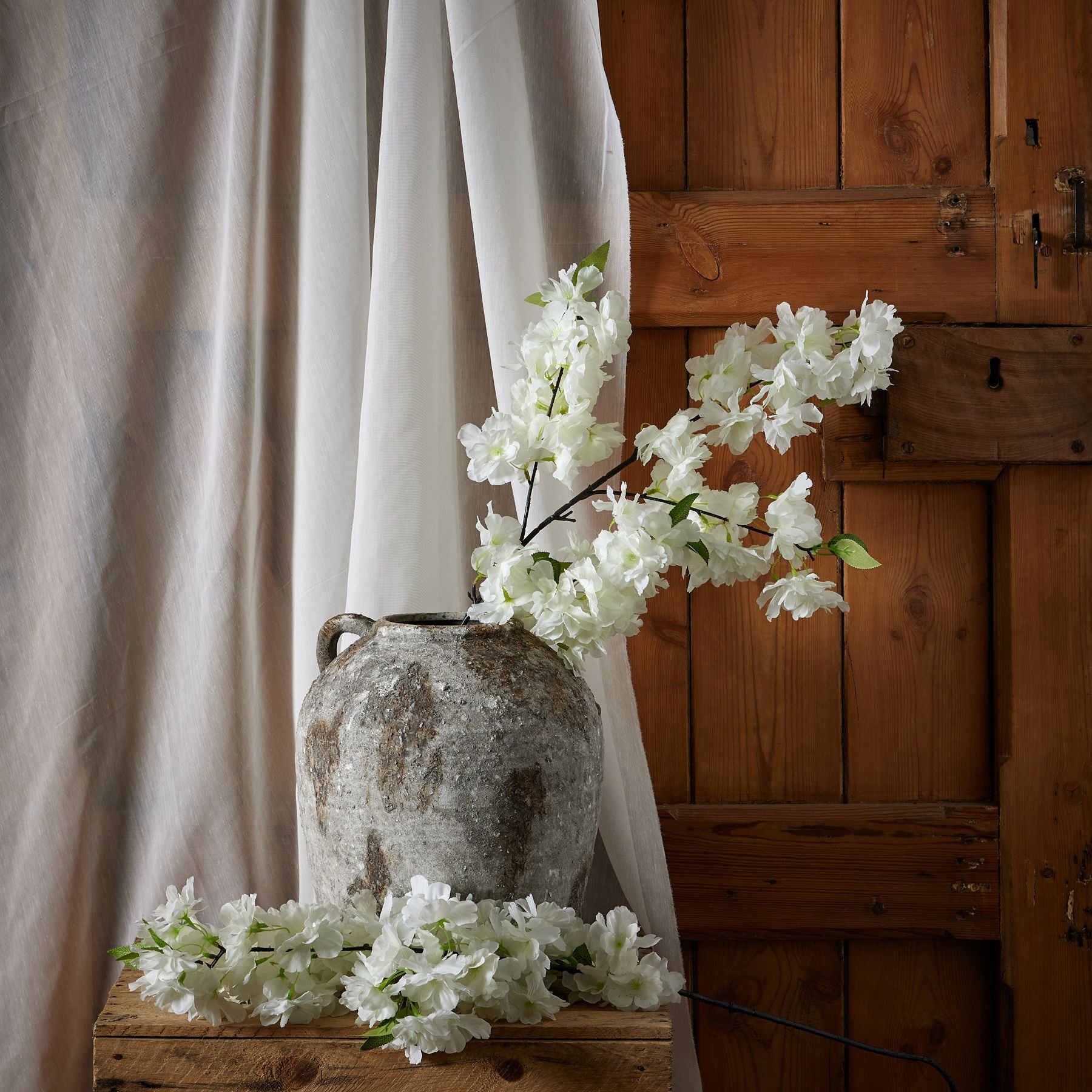 Skandi London Large White Full Cherry Blossom Stem - Skandi London