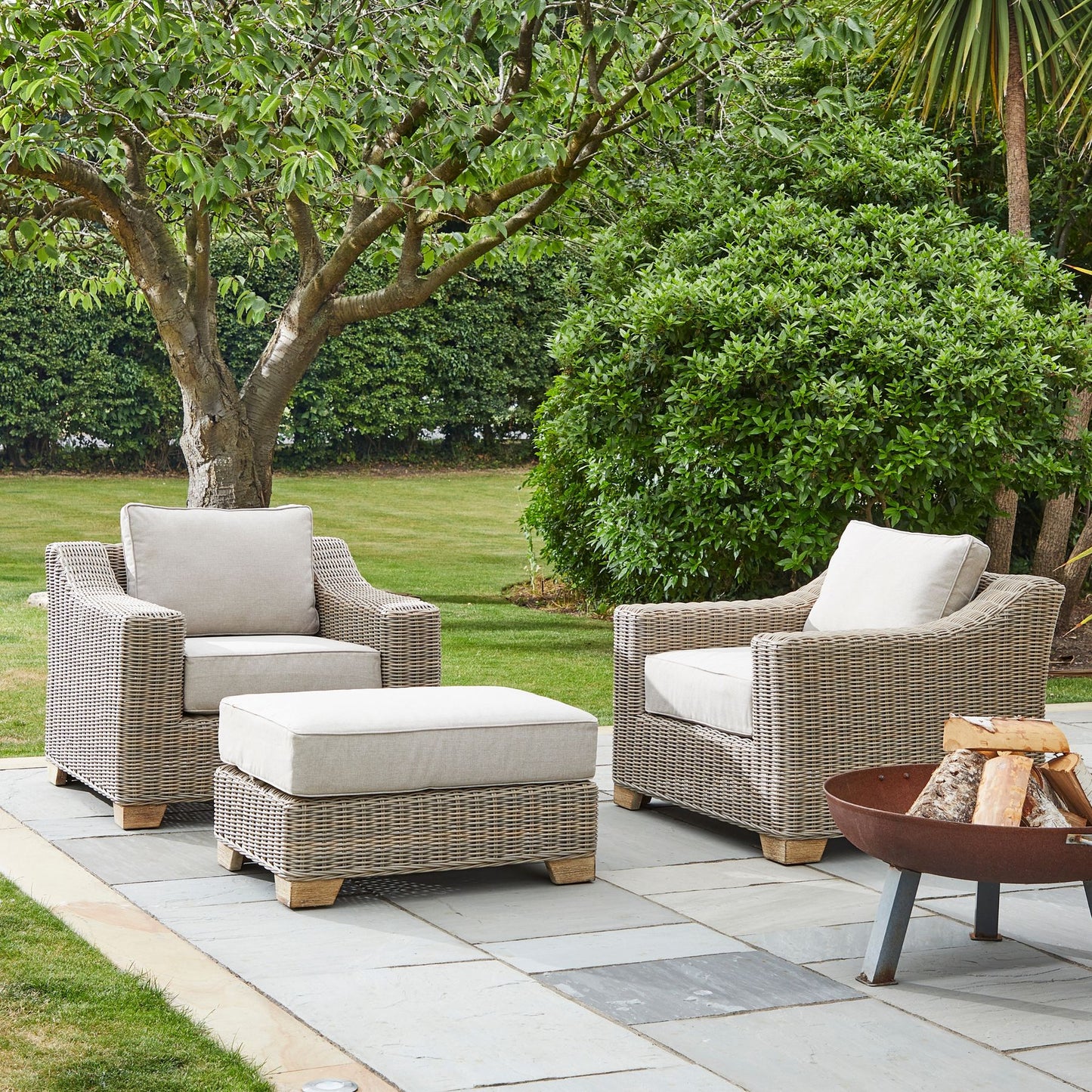 Capri Collection Outdoor Foot Stool - Skandi London