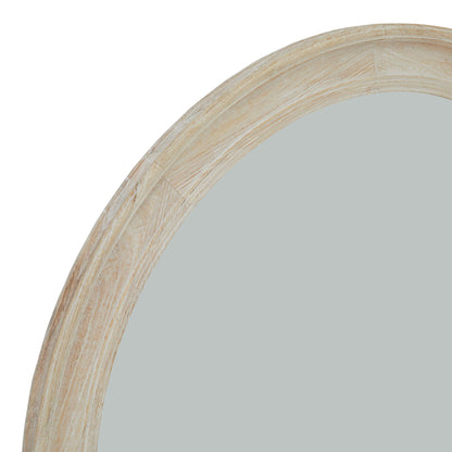 Skandi London Washed Wood Round Framed Large Mirror - Skandi London