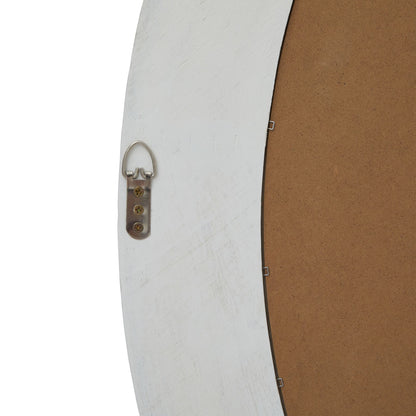 Skandi London Washed Wood Round Framed Large Mirror - Skandi London