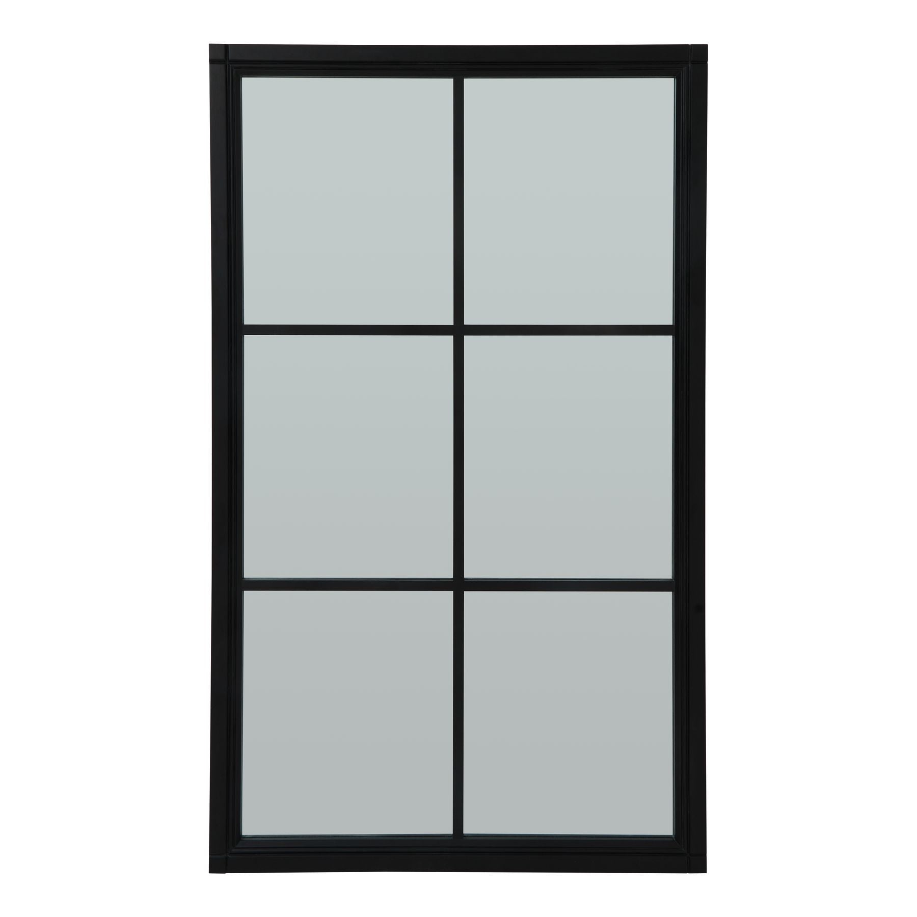 Skandi London Black Wood Large Window Mirror - Skandi London