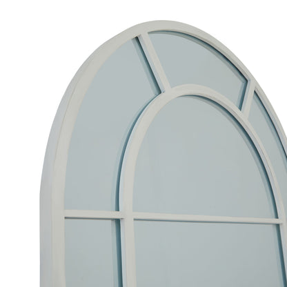 Skandi London White Large Arched Window Mirror - Skandi London