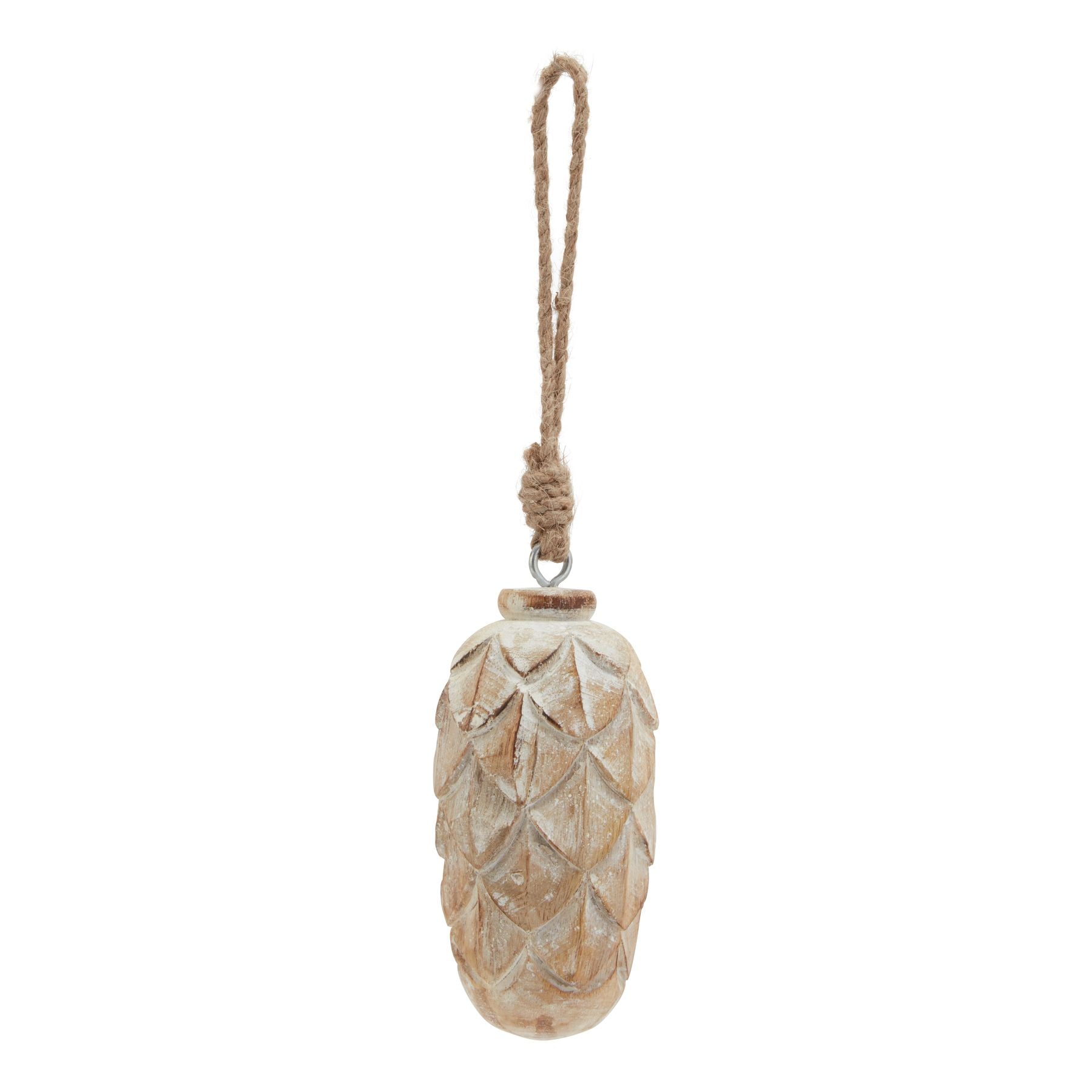 Skandi London Antique White Wash Pine Cone Bauble - Skandi London