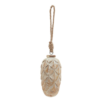Skandi London Antique White Wash Pine Cone Bauble - Skandi London