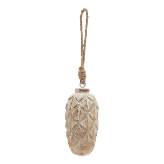 Skandi London Antique White Wash Pine Cone Bauble - Skandi London