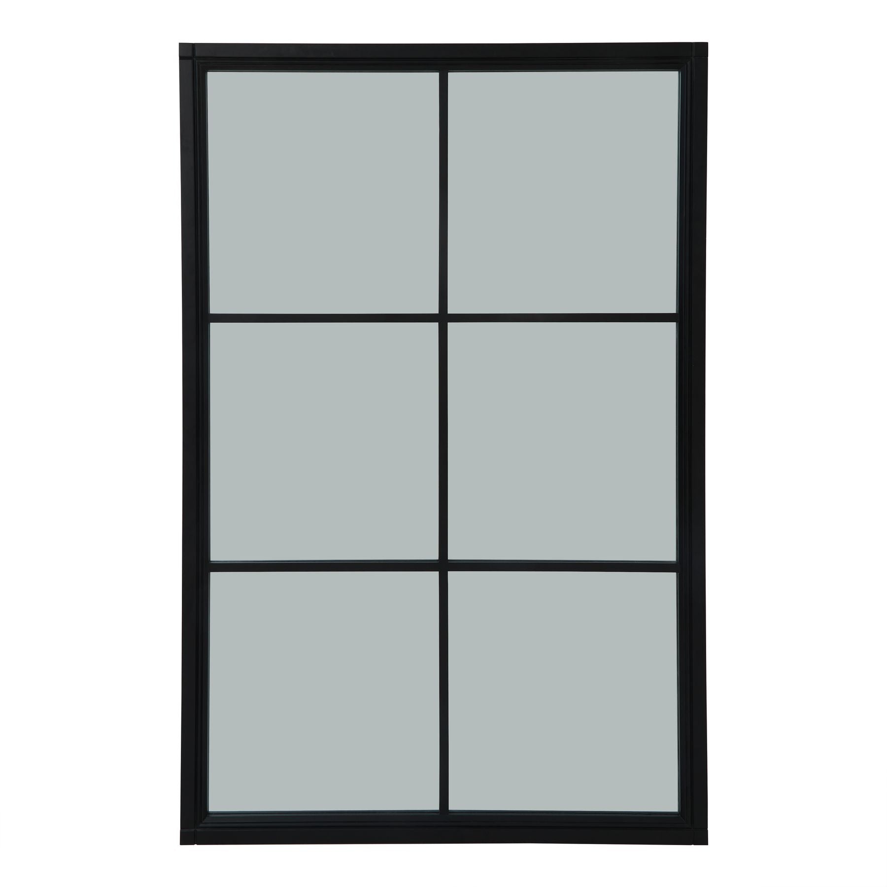 Skandi London Black Wood XL Window Mirror - Skandi London