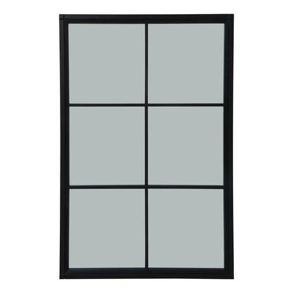 Skandi London Black Wood XL Window Mirror - Skandi London