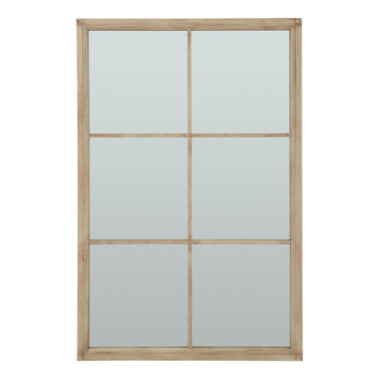 Skandi London Washed Wood XL Window Mirror - Skandi London