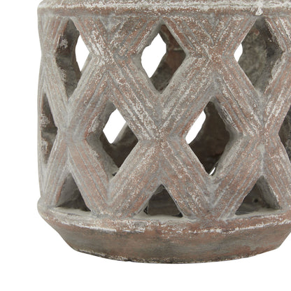 Lofoten Brown Lattice Lantern - Skandi London