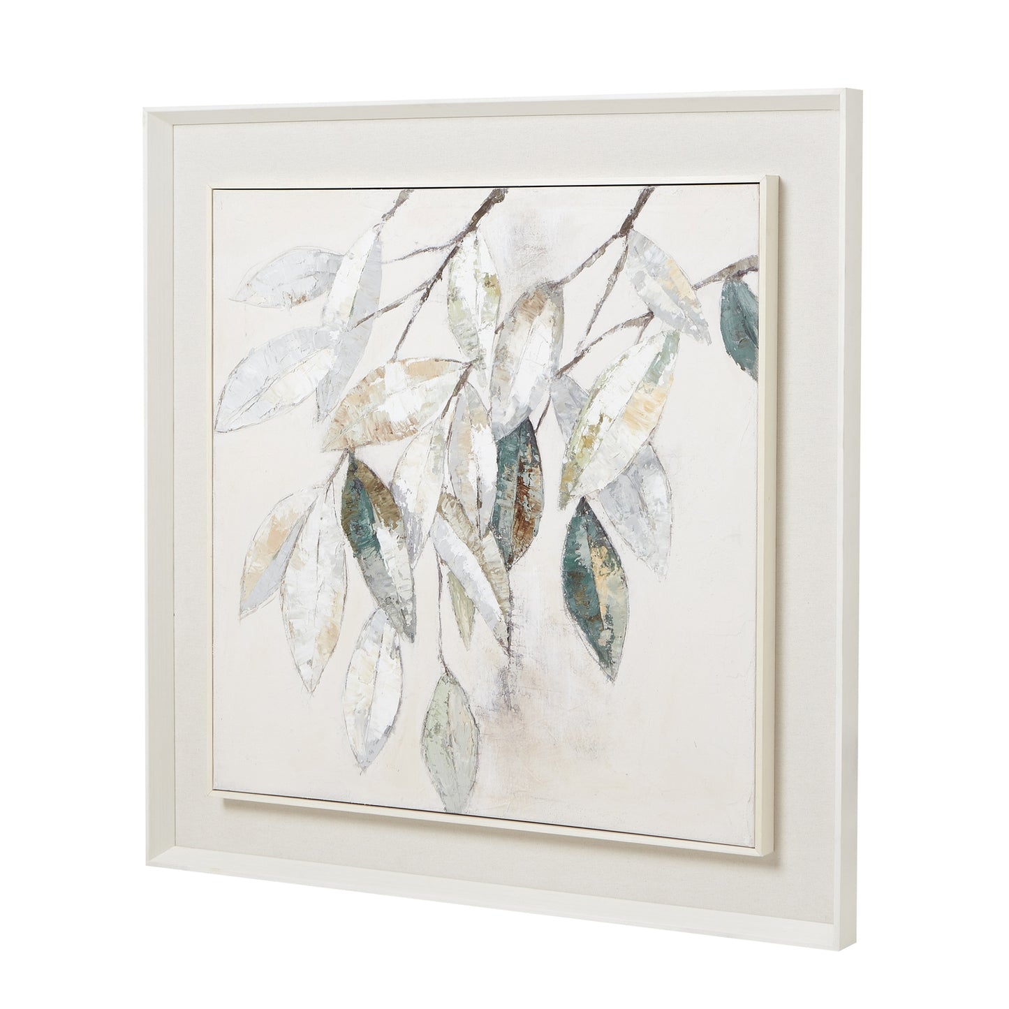 Dolce Mottle Leaf Framed Painting On Canvas - Skandi London