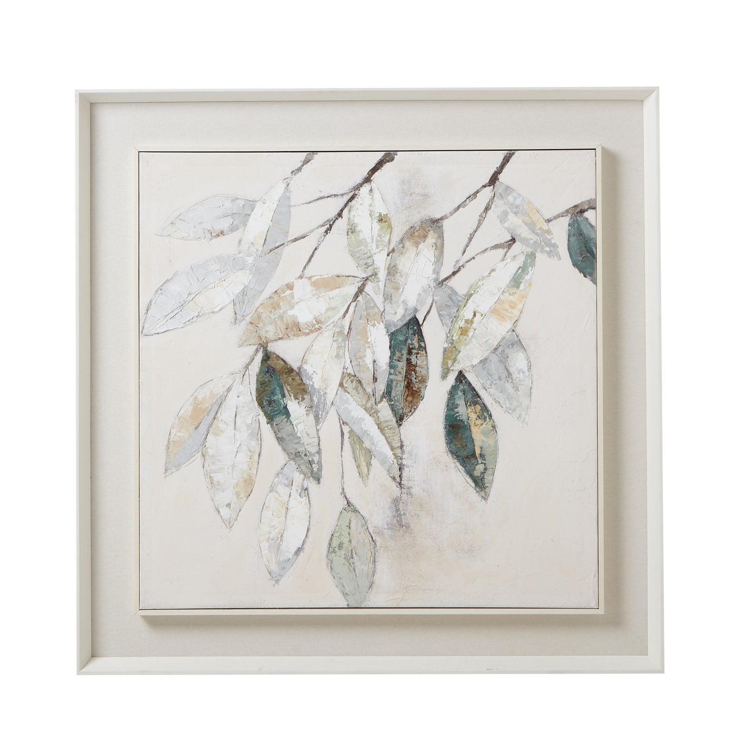 Dolce Mottle Leaf Framed Painting On Canvas - Skandi London