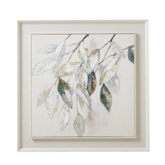 Dolce Mottle Leaf Framed Painting On Canvas - Skandi London
