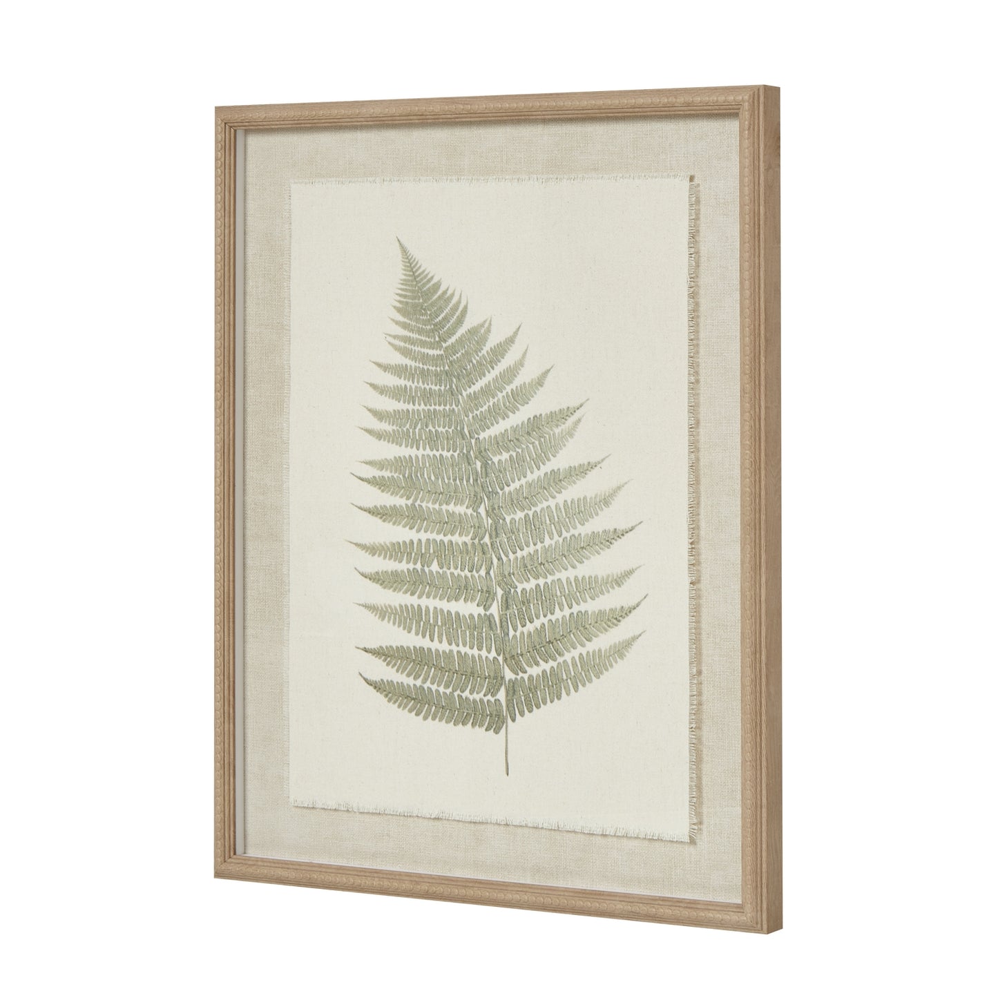 Bracken Art On Texture - Torn Paper With Beaded Frame - Skandi London