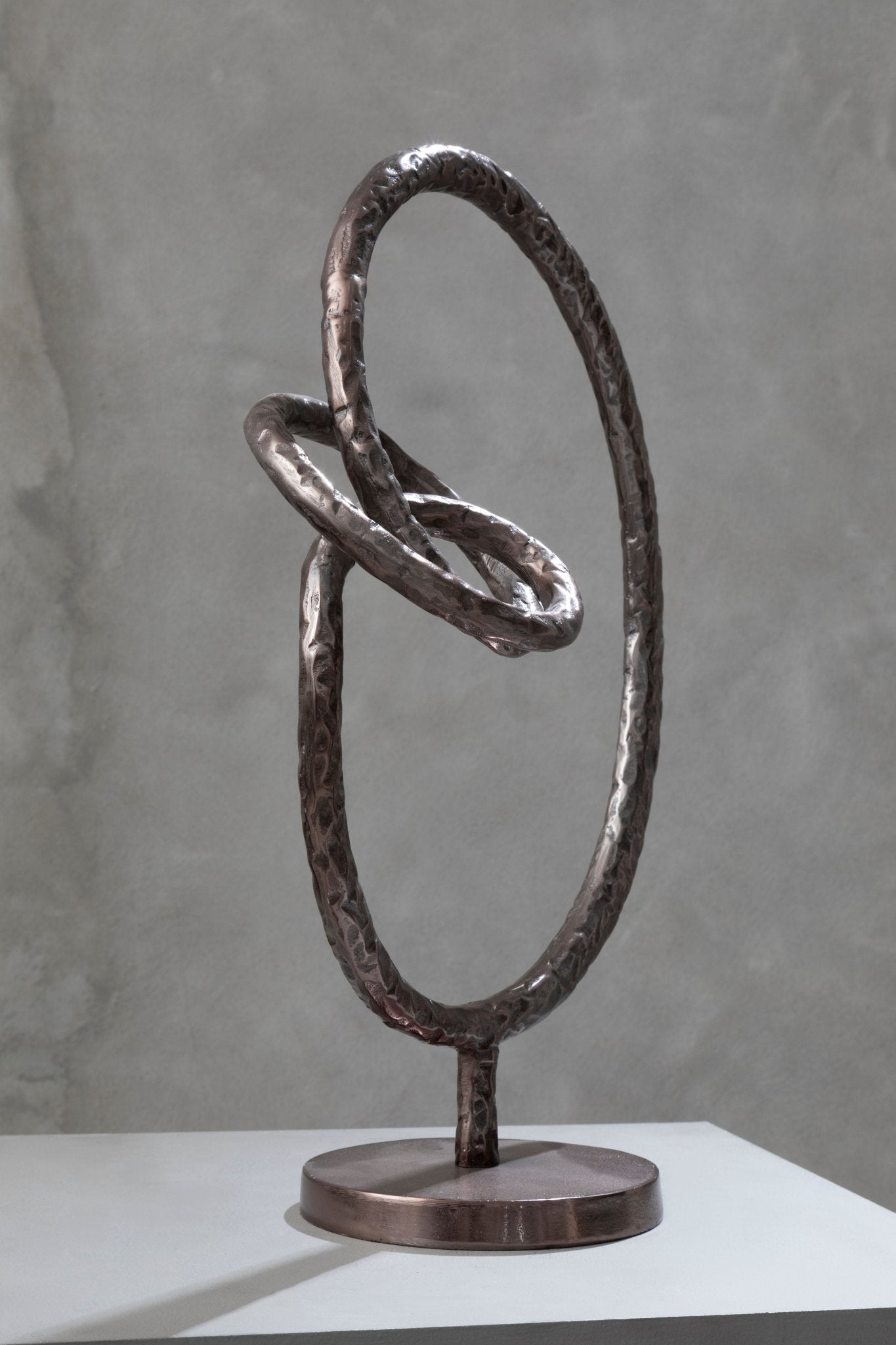 Knut Round Rough Bronze Sculpture - Skandi London
