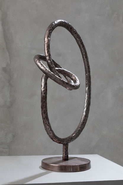 Knut Round Rough Bronze Sculpture - Skandi London