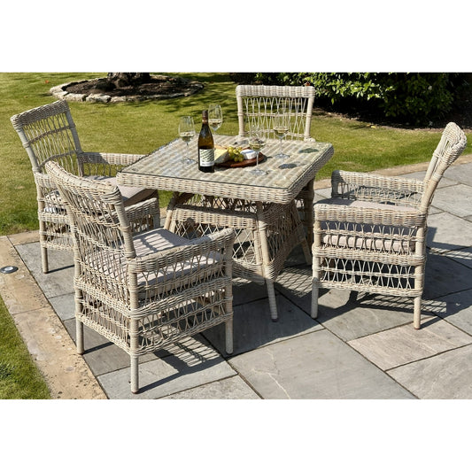 Provence Collection Outdoor 4 Seater Dining Set - Skandi London