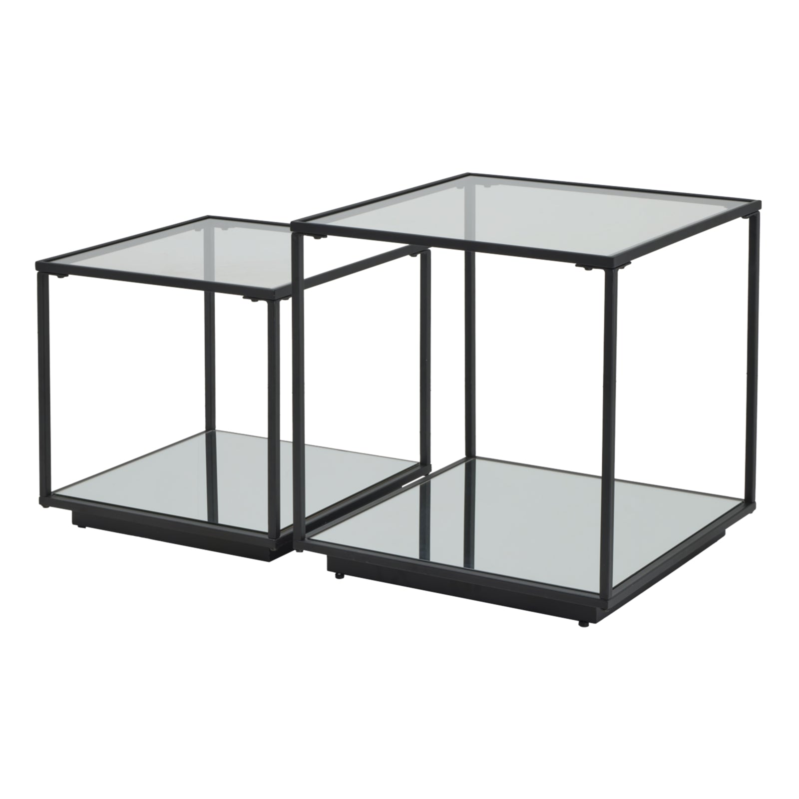 Lennox Black Framed Set Of 2 Side Tables - Skandi London
