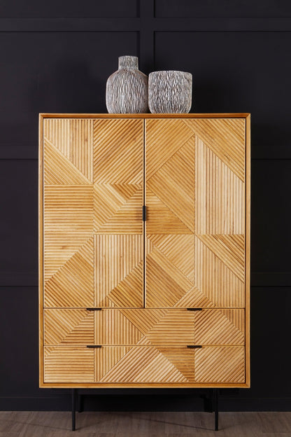 Gunnar Natural Wooden Cabinet - Skandi London