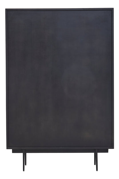 Gunnar Black Finish Wooden Cabinet - Skandi London
