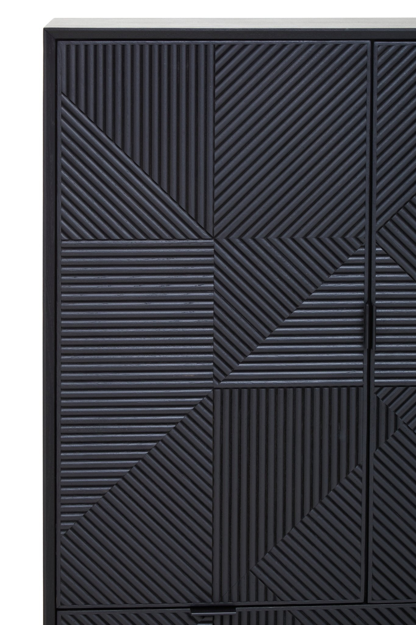Gunnar Black Finish Wooden Cabinet - Skandi London