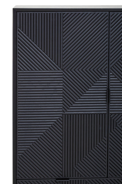 Gunnar Black Finish Wooden Cabinet - Skandi London