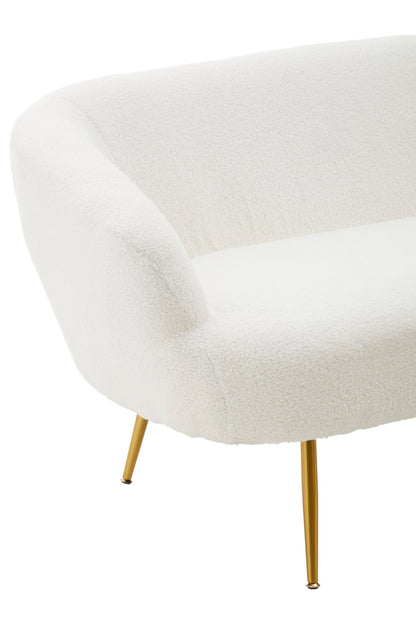 Sigvard Two Seat Sofa With Gold Finish Legs - Skandi London