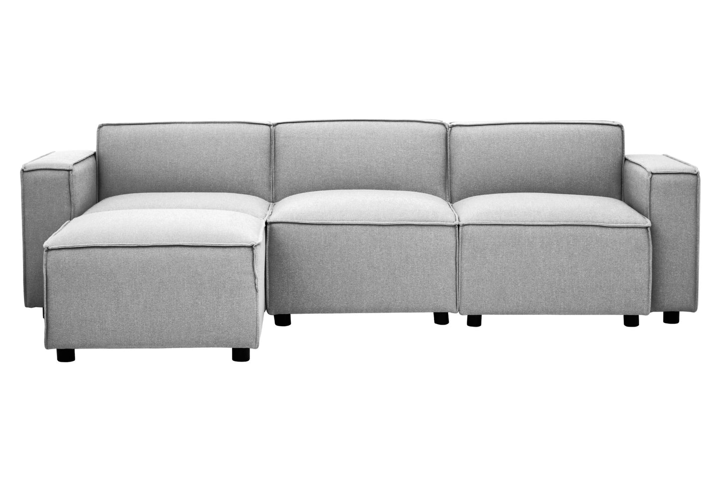 Rana Grey Fabric Left Arm Sofa - Skandi London