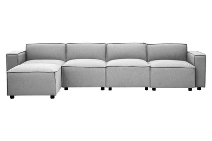 Rana Grey Fabric Left Arm Sofa - Skandi London