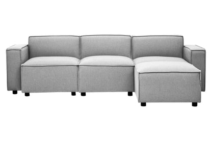 Rana Grey Fabric Armless Sofa - Skandi London