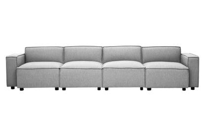 Rana Grey Fabric Armless Sofa - Skandi London