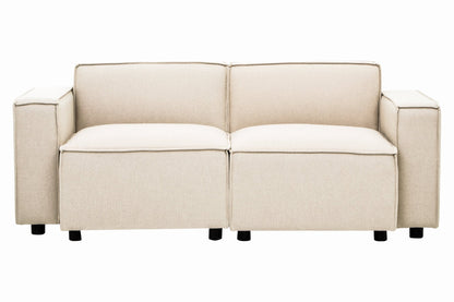 Rana Cream Fabric Right Arm Sofa - Skandi London