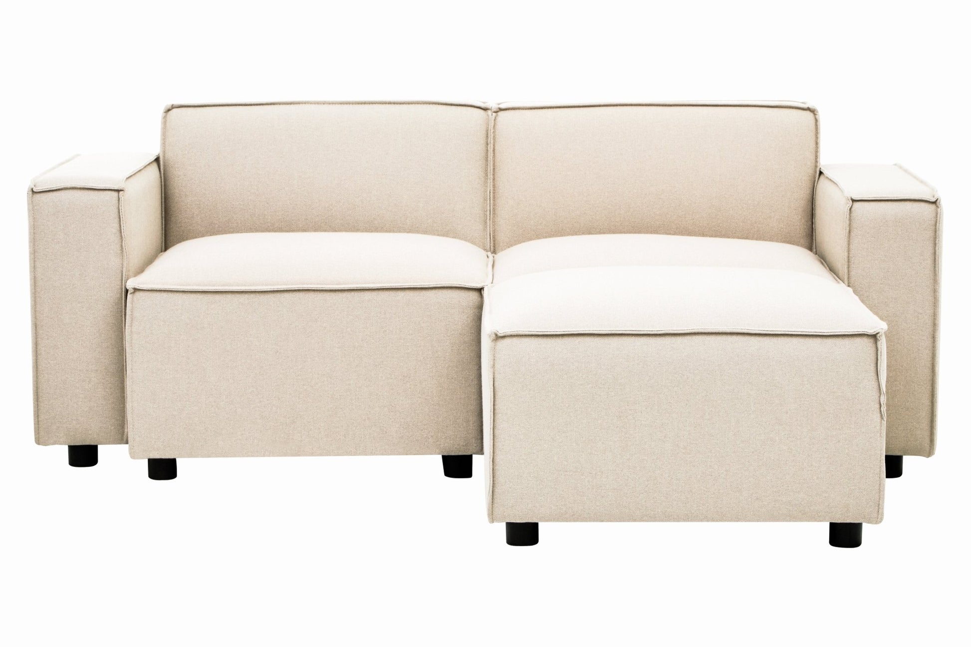 Rana Cream Fabric Right Arm Sofa - Skandi London