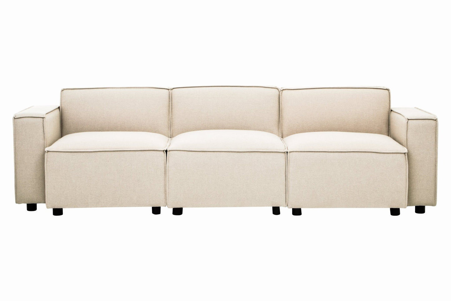 Rana Cream Fabric Right Arm Sofa - Skandi London